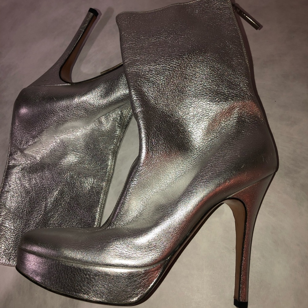 Luciano Padovan Silver Boots New